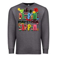 Charcoal Heather chip dippin' margarita sippin' Premium Sweatshirt - JahusDesignShop