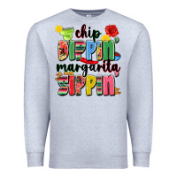 Heather Grey chip dippin' margarita sippin' Premium Sweatshirt - JahusDesignShop