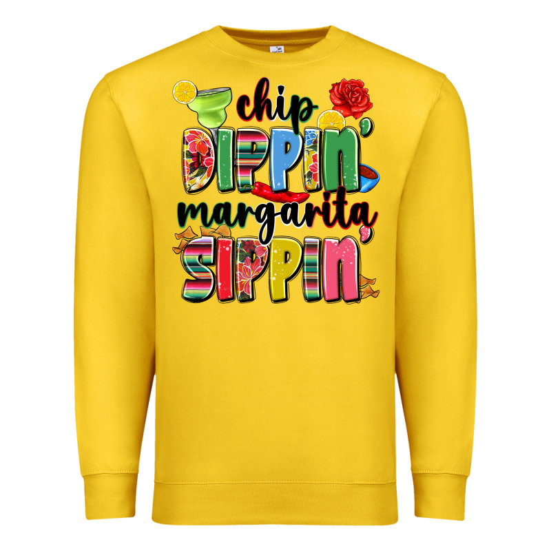 Chip Dippin' Margarita Sippin' Premium Sweatshirt by JahusDesignShop | Teevron