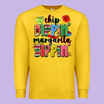 Chip Dippin' Margarita Sippin' Premium Sweatshirt Designed By Jahusdesignshop