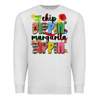 Oatmeal Heather chip dippin' margarita sippin' Premium Sweatshirt - JahusDesignShop