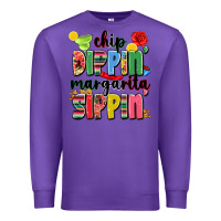 Purple chip dippin' margarita sippin' Premium Sweatshirt - JahusDesignShop