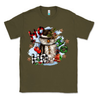 Army Green ho ho ho snowman gnome Classic Tee - CowGirlArtShop