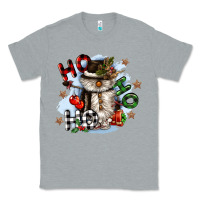 Heather Grey ho ho ho snowman gnome Classic Tee - CowGirlArtShop
