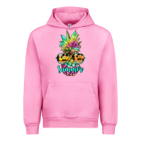 Fuchsia Pink tie dye pineapple, summer Urban Hoodie - JahusDesignShop
