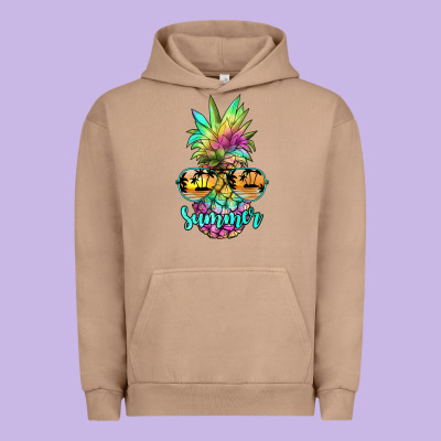 Tie Dye Pineapple, Summer Urban Hoodie Designed By Jahusdesignshop