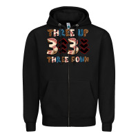 Black three up three down Zipper Hoodie - AdoDesignShop