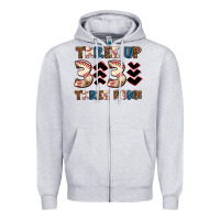 Three Up Three Down Zipper Hoodie | Teevron