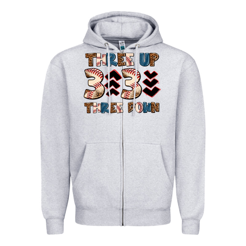 Three Up Three Down Zipper Hoodie by AdoDesignShop | Teevron