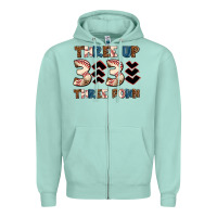 Seafoam three up three down Zipper Hoodie - AdoDesignShop