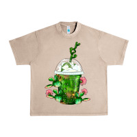 French Oak Western Cactus Cold Frappe Urban Heavy Tee - FaDigitalArtStudio