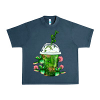 Midnight Navy Western Cactus Cold Frappe Urban Heavy Tee - FaDigitalArtStudio