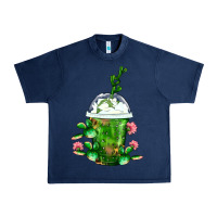 Navy Western Cactus Cold Frappe Urban Heavy Tee - FaDigitalArtStudio