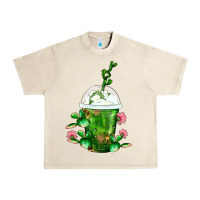 Sandshell Western Cactus Cold Frappe Urban Heavy Tee - FaDigitalArtStudio
