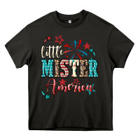 Asphalt Little mister America 4th of july Heavy Core Tee - HowdyJamesFarm