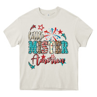 Cream Little mister America 4th of july Heavy Core Tee - HowdyJamesFarm