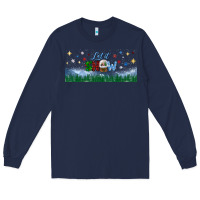 Navy let it snow libbey glass Long Sleeve Tee - BundleAndBundleShop