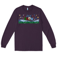 Plum let it snow libbey glass Long Sleeve Tee - BundleAndBundleShop