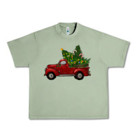 Oil Green Christmas Trees With Truck Urban Heavy Tee - RanaPortraitStore