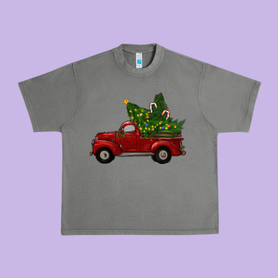 Christmas Trees With Truck Urban Heavy Tee Designed By Ranaportraitstore