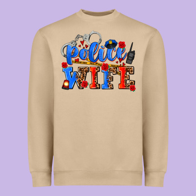 Police Wife Heavyweight Sweatshirt Designed By Adodesignshop