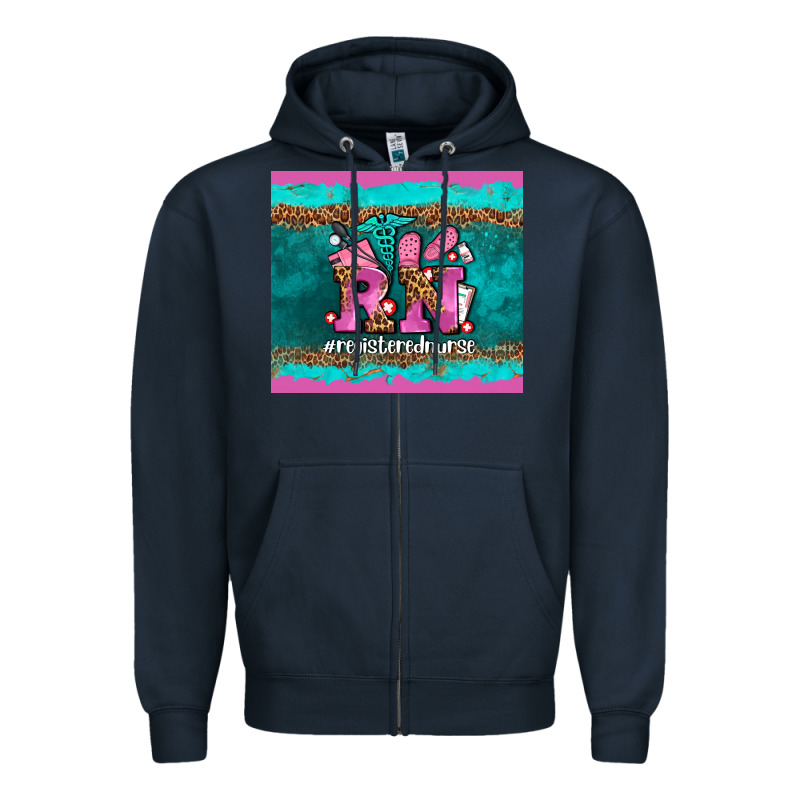 Rn Registered  Nurse Zipper Hoodie by AdoDesignShop | Teevron