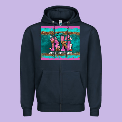 Rn Registered  Nurse Zipper Hoodie Designed By Adodesignshop