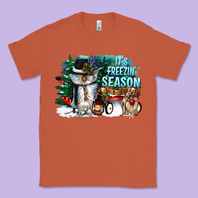 Its Freezin Season Classic Tee Designed By Cowgirlartshop