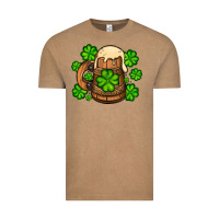 Vintage Coffee St. Patrick's Beer and shamrock Vintage Tee - OliviaCreatesArt