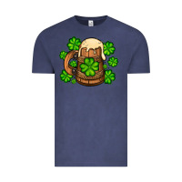 Vintage Denim St. Patrick's Beer and shamrock Vintage Tee - OliviaCreatesArt