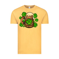 Vintage Mustard St. Patrick's Beer and shamrock Vintage Tee - OliviaCreatesArt