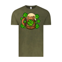 Vintage Olive St. Patrick's Beer and shamrock Vintage Tee - OliviaCreatesArt