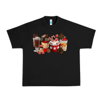 Black Chocolate Love Coffee Cups Urban Heavy Tee - FaDigitalArtStudio