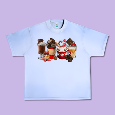 Chocolate Love Coffee Cups Urban Heavy Tee Designed By Fadigitalartstudio