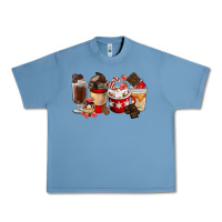 Pebble Blue Chocolate Love Coffee Cups Urban Heavy Tee - FaDigitalArtStudio