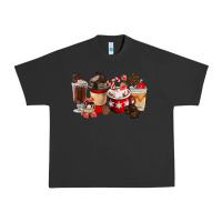 Pigment Black Chocolate Love Coffee Cups Urban Heavy Tee - FaDigitalArtStudio