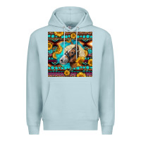 Blue Mist Haflinger Horse Aztec Premium Hoodie - LillyAllenDesigns