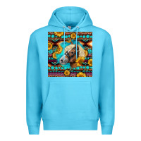 Ocean Blue Haflinger Horse Aztec Premium Hoodie - LillyAllenDesigns