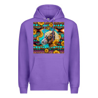 Purple Haflinger Horse Aztec Premium Hoodie - LillyAllenDesigns