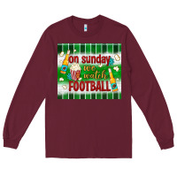 Burgundy on sunday we watch football tumbler Long Sleeve Tee - BundleAndBundleShop