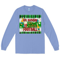 Colony Blue on sunday we watch football tumbler Long Sleeve Tee - BundleAndBundleShop