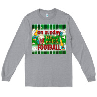Heather Grey on sunday we watch football tumbler Long Sleeve Tee - BundleAndBundleShop