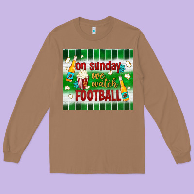 On Sunday We Watch Football Tumbler Long Sleeve Tee Designed By Bundleandbundleshop