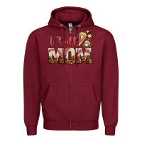 Burgundy t ball mom Zipper Hoodie - AdoDesignShop