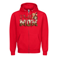 Red t ball mom Zipper Hoodie - AdoDesignShop