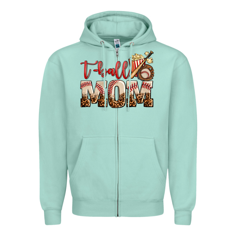 T Ball Mom Zipper Hoodie by AdoDesignShop | Teevron