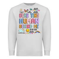 Dove Grey dear tiny human behind me Premium Sweatshirt - JahusDesignShop