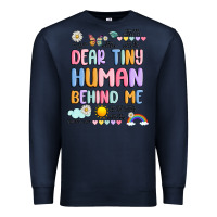 Navy dear tiny human behind me Premium Sweatshirt - JahusDesignShop