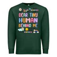 Sports Green dear tiny human behind me Premium Sweatshirt - JahusDesignShop