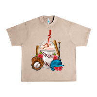 French Oak Baseball Frappe Coffee Urban Heavy Tee - FaDigitalArtStudio